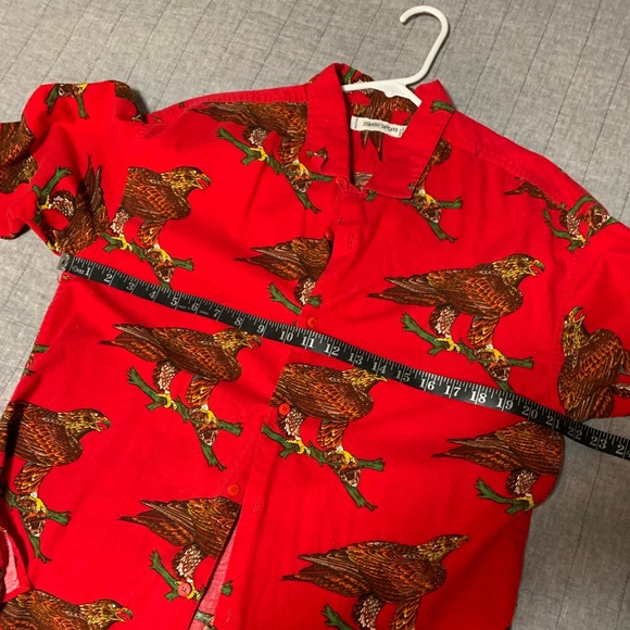 Vintage Esprit Sport Flannel Shirt, Hawk Theme, Red, Size S - Picture 5 of 5